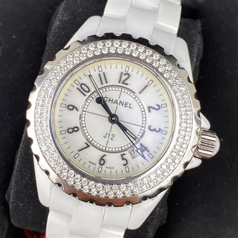 authentic chanel j12 watch|j12 Chanel watch with diamonds.